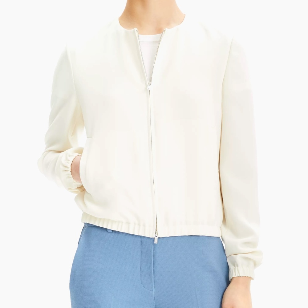 Theory Clean Bomber size 2, cream color